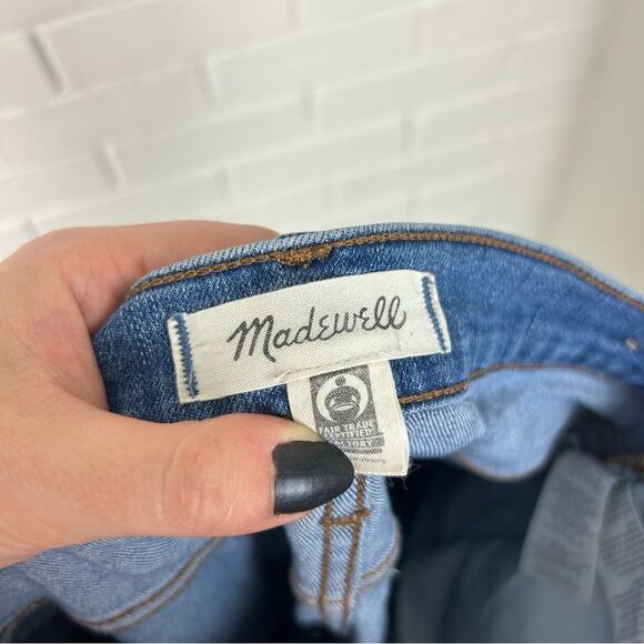 🍓Madewell 11” High Rise Skinny Crop Denim Jeans Size 28 - Picture 2 of 9